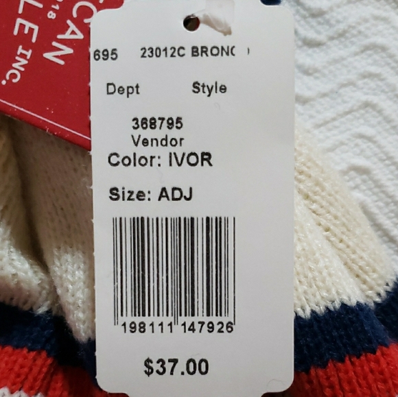 Ford Cream and Navy Beanie with Pom-Pom - Picture 7 of 8